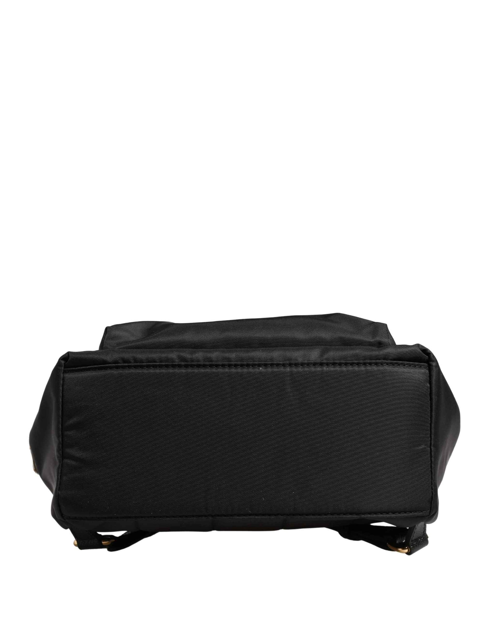 Dolce & Gabbana VULCANO Black Nylon #DGFAMILY Embellished Backpack Bag