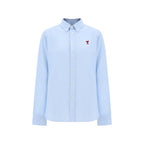 Ami Paris Blue Cotton Dress Shirt