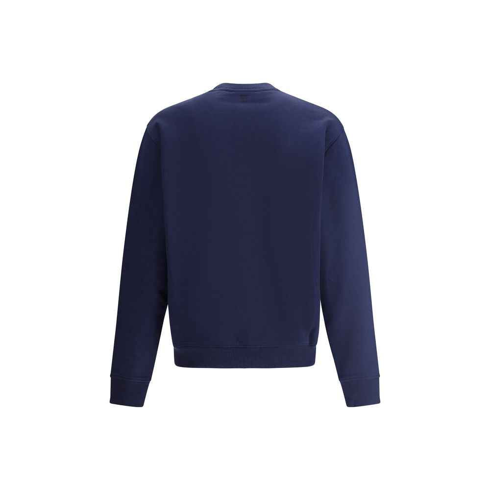 Ami Paris Blue Cotton Sweatshirt