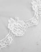 Dolce & Gabbana White Floral LaceNylon Floor Length 3M Long Veil