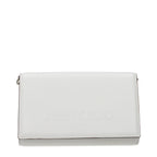 Jimmy Choo White Leather Clutch Bag