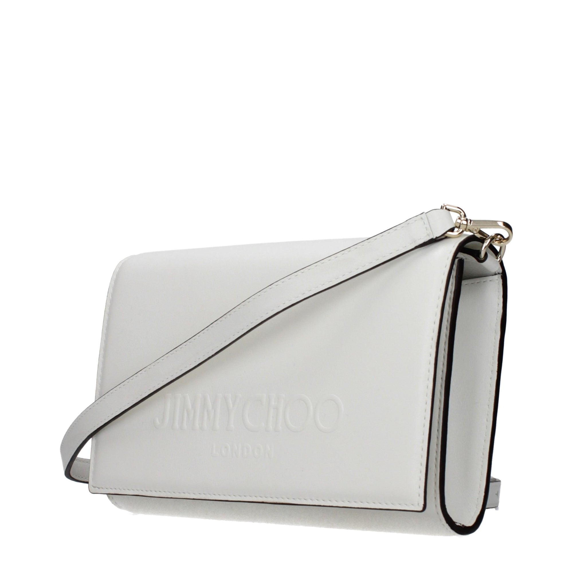 Jimmy Choo White Leather Clutch Bag