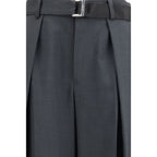 Sacai Gray Polyester Casual Pants