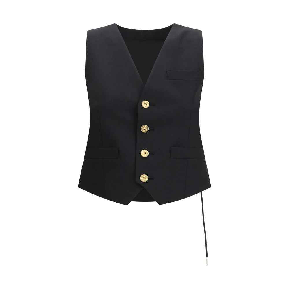 Sacai Black Polyester Waistcoat