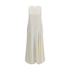 P.A.R.O.S.H. White Linen Casual Dress