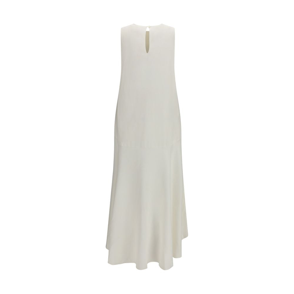 P.A.R.O.S.H. White Linen Casual Dress
