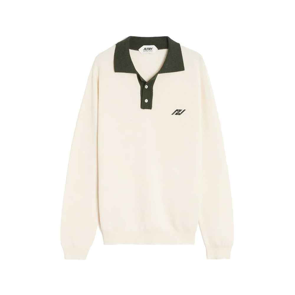 Autry Beige Cotton Polo Shirt
