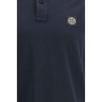 Stone Island Blue Cotton Polo Shirt