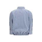 Brunello Cucinelli Blue Cotton Pattern Shirt