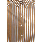 Brunello Cucinelli Brown Cotton Pattern Shirt
