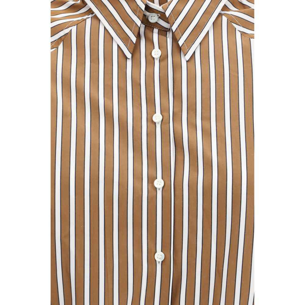 Brunello Cucinelli Brown Cotton Pattern Shirt