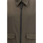Brioni Bicolor Wool Full-Length Jacket