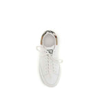 Burberry White Calf Leather Bos Taurus Low Top Sneakers