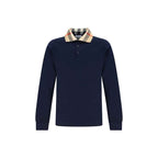 Burberry Blue Cotton Polo Shirt