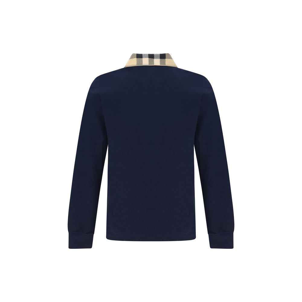 Burberry Blue Cotton Polo Shirt