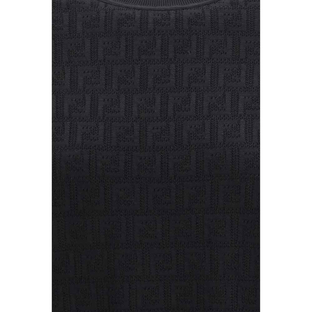 Fendi Black Viscose T-Shirt