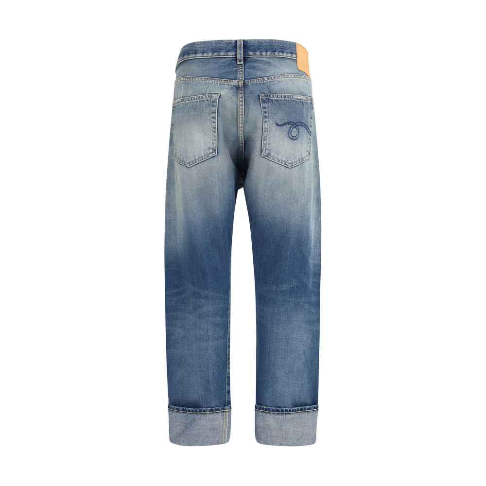 R13 Blue Cotton Straight-Leg Jeans