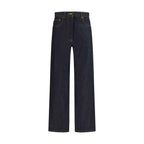 Thom Browne Blue Cotton Straight-Leg Jeans