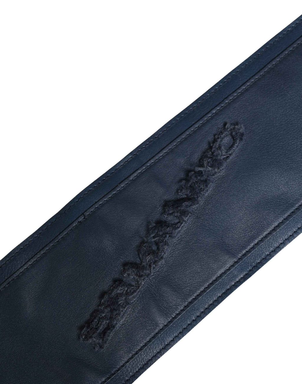 Ermanno Scervino Blue Leather Wide Waist Women Cintura Belt