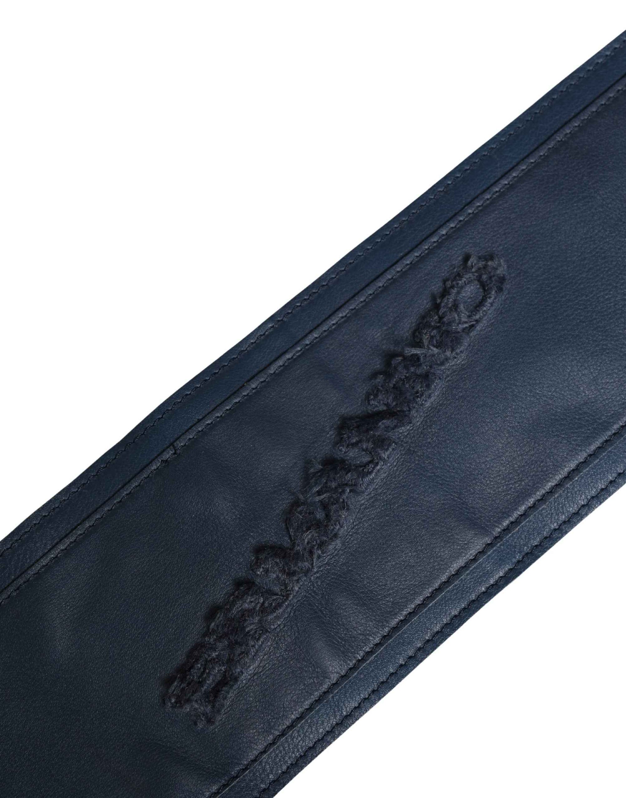 Ermanno Scervino Blue Leather Wide Waist Women Cintura Belt