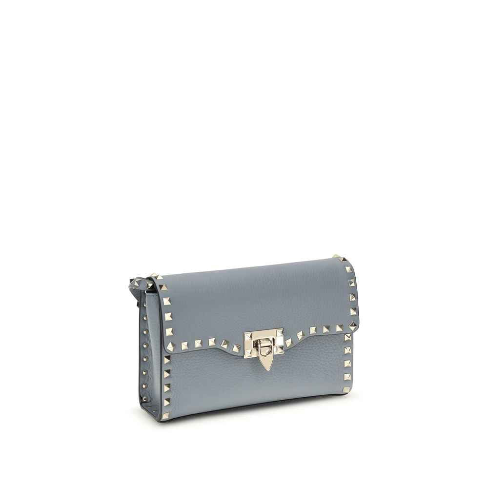 Valentino Garavani Blue Calf Leather Bos Taurus Shoulder Bag