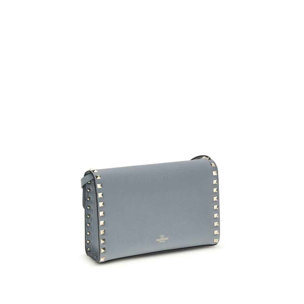 Valentino Garavani Blue Calf Leather Bos Taurus Shoulder Bag