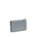 Valentino Garavani Blue Calf Leather Bos Taurus Shoulder Bag