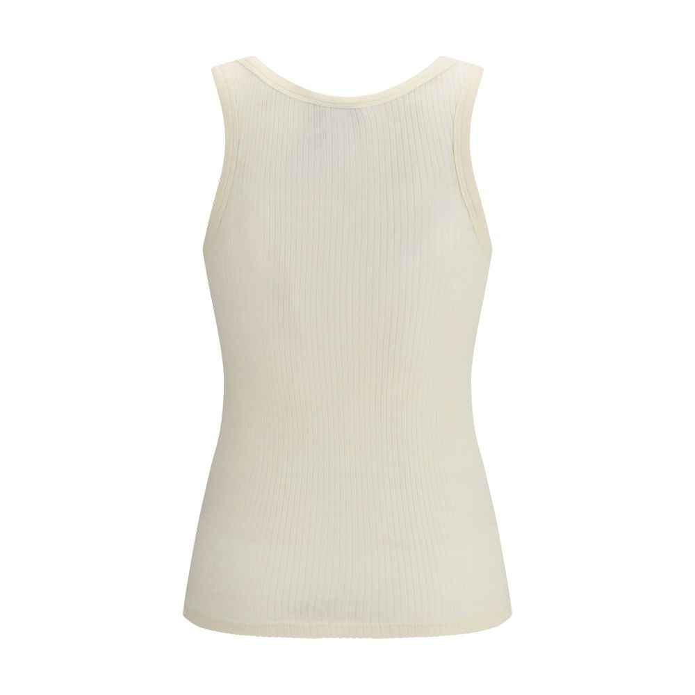 Forte_Forte Beige Wool Oves Aries Sleeveles T-Shirt