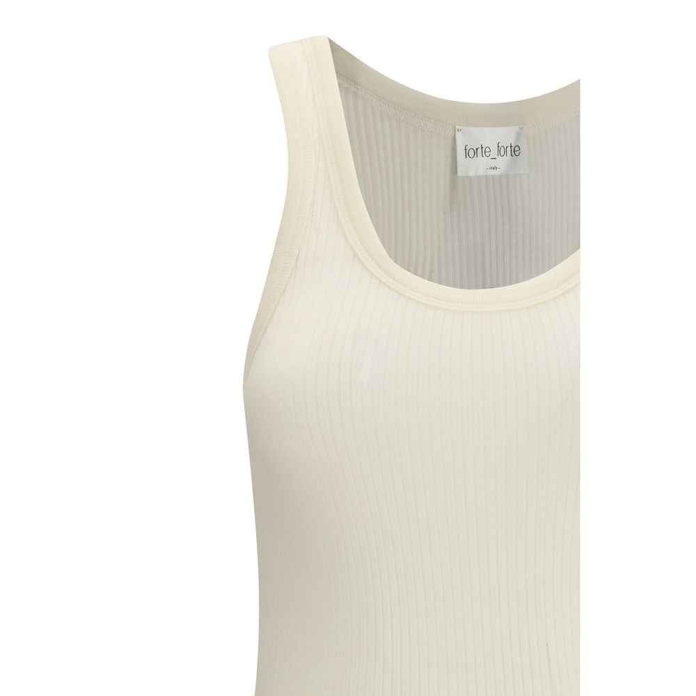 Forte_Forte Beige Wool Oves Aries Sleeveles T-Shirt