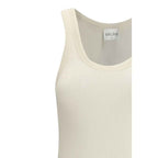 Forte_Forte Beige Wool Oves Aries Sleeveles T-Shirt