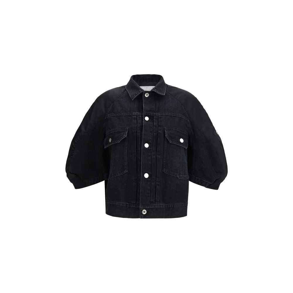 Sacai Black Cotton Denim Jacket