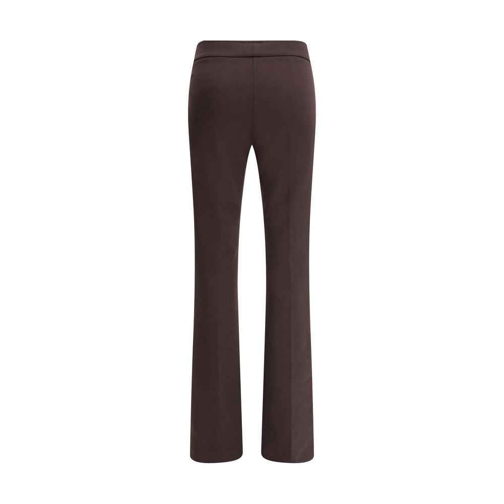 Avenue Montaigne Brown Elastane Flared Pants