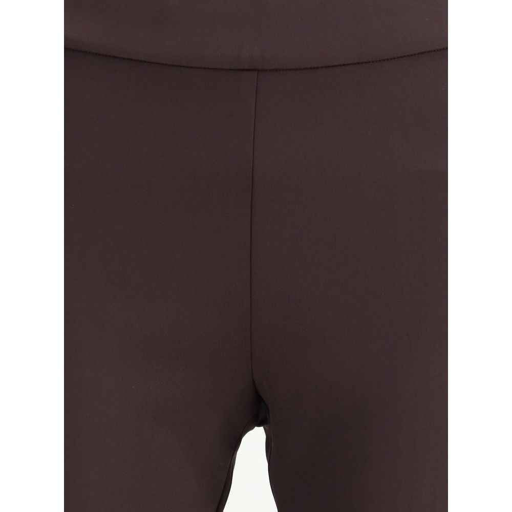 Avenue Montaigne Brown Elastane Flared Pants