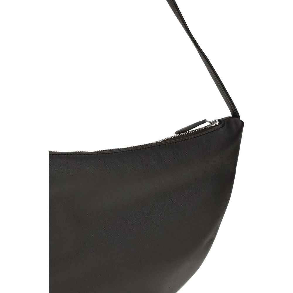 The Row Black Calf Leather Bos Taurus Shoulder Bag
