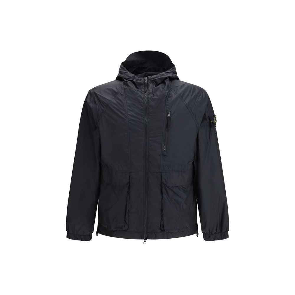 Stone Island Blue Polyamide Coat