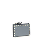 Valentino Garavani Blue Calf Leather Bos Taurus Wallet