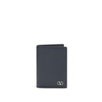 Valentino Garavani Blue Calf Leather Bos Taurus Wallet