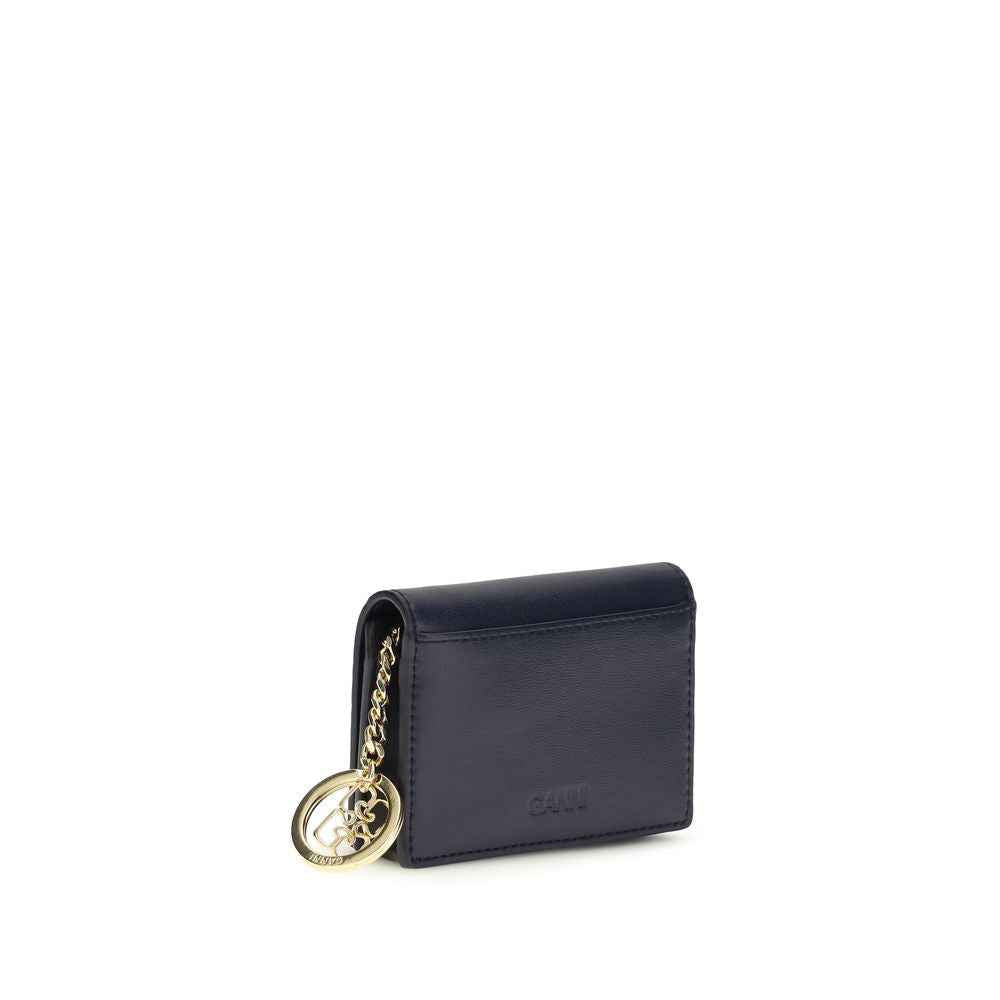 Ganni Black Recycled Leather Wallet