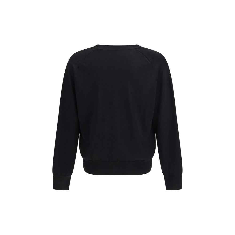 Ami Paris Black Merino Wool Cardigan