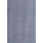 Brunello Cucinelli Blue Linen T-Shirt