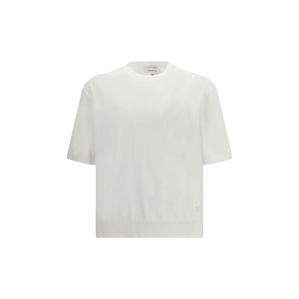 Laneus White Cotton T-Shirt