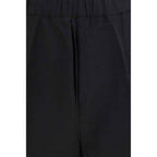 Laneus Black Viscose Bermuda Shorts