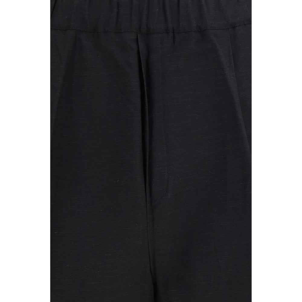 Laneus Black Viscose Bermuda Shorts