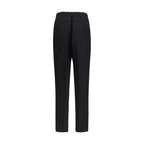 Laneus Black Viscose Casual Pants