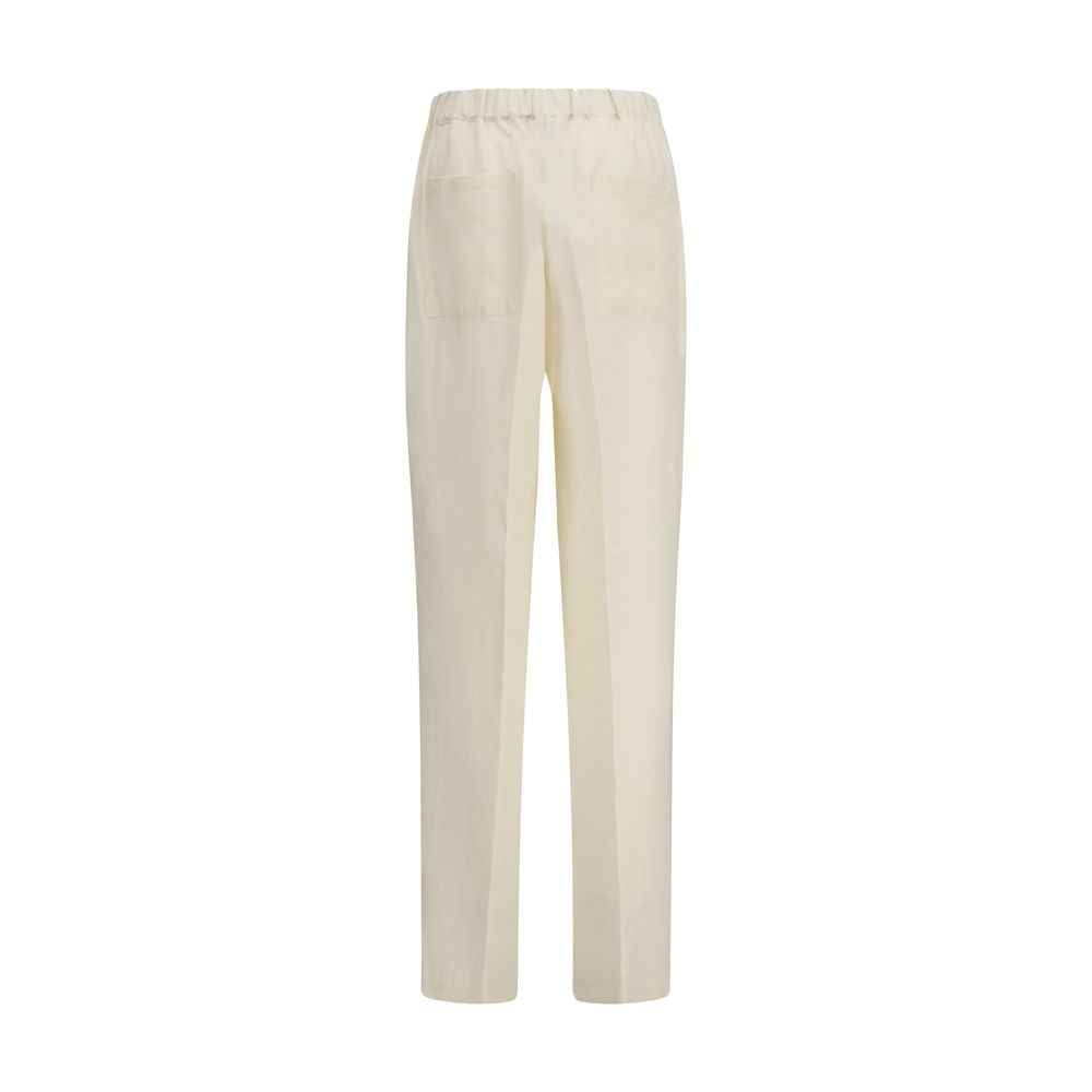 Laneus Beige Viscose Casual Pants