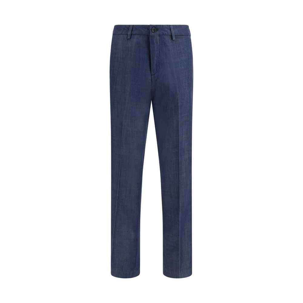 Cruna Blue Tencel Casual Pants
