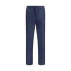 Cruna Blue Tencel Casual Pants