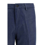 Cruna Blue Tencel Casual Pants