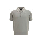 Brioni Beige Cotton Polo Shirt