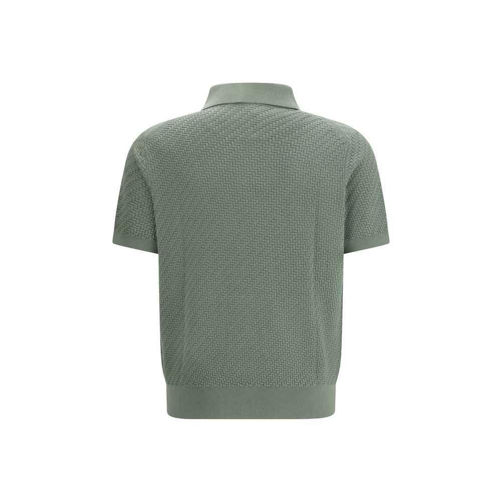 Brioni Bicolor Cotton Polo Shirt